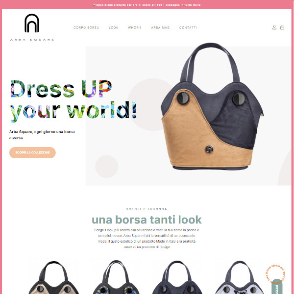 screenshot home Arba Square website