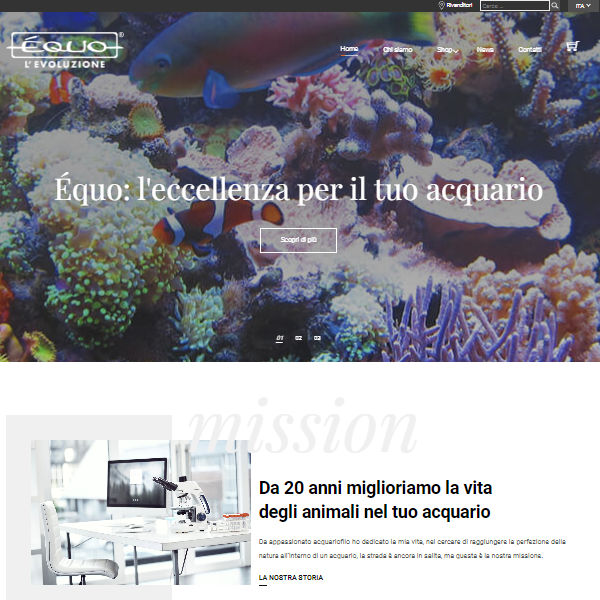 screenshot home Equo Italy